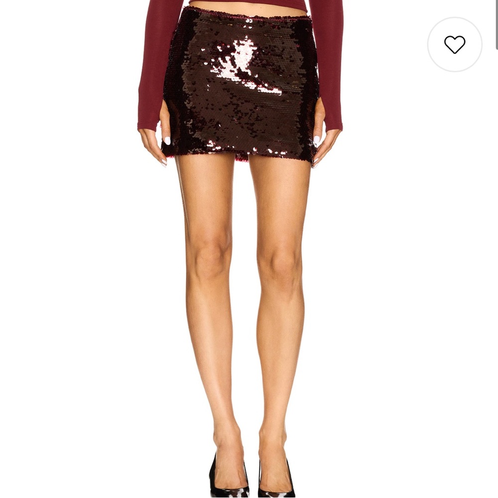 BY.DYLN Cherry Sequin Mini Skirt